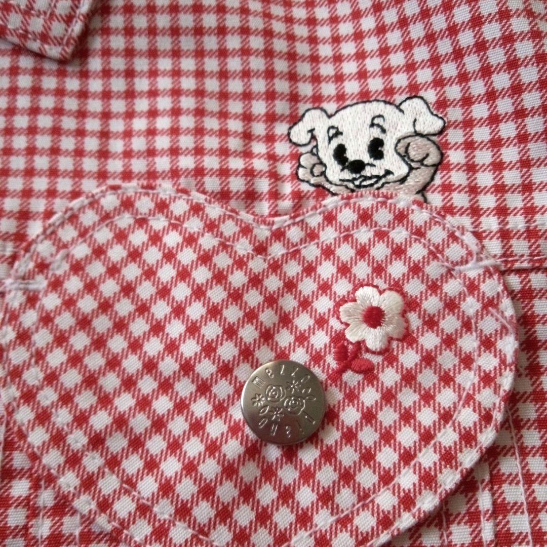 未使用品メゾピアノ　ベティ・ブープ 赤チェック スーツ　ジャケットショートパンツ