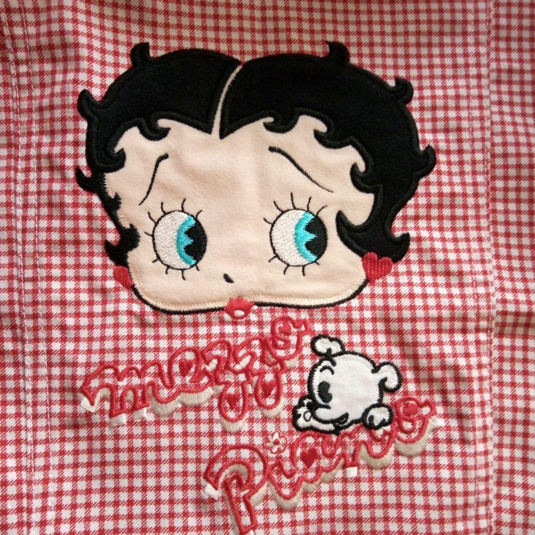 未使用品メゾピアノ　ベティ・ブープ 赤チェック スーツ　ジャケットショートパンツ