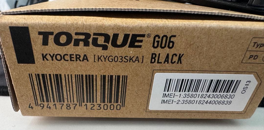 【美品】TORQUE G06 au KYG03 ブラック SIMフリー