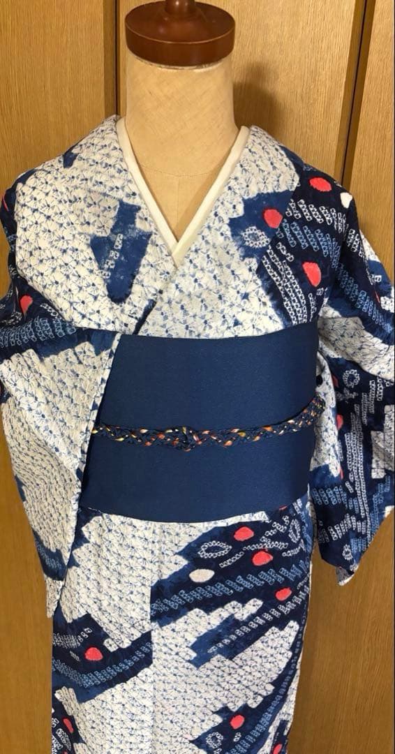 有松鳴海絞り　手蜘蛛絞り浴衣 3点セット　シーズンオフ価格