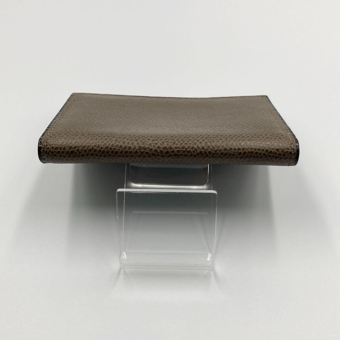 【美品】VALEXTRA ヴァレクストラ レザー 名刺入れ カードケース GRY
