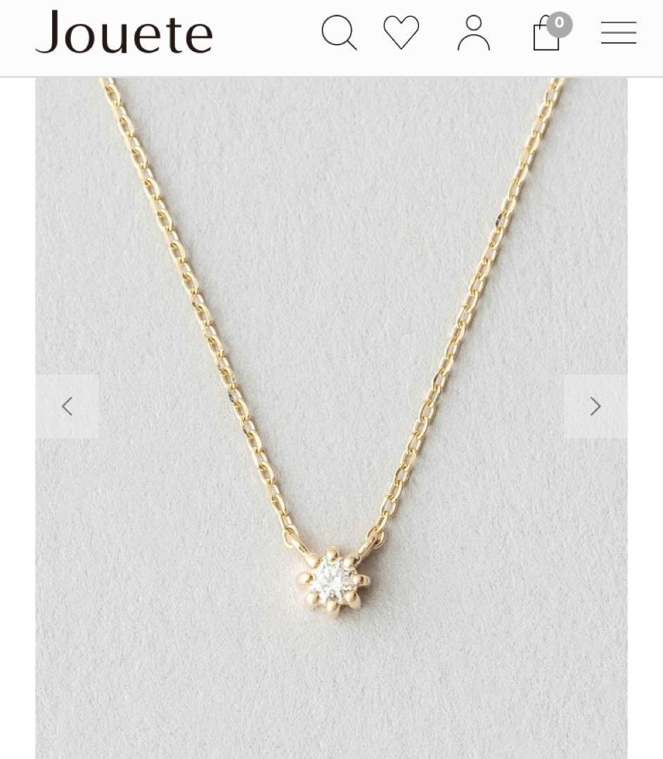 Jouete K10YG ネックレス ダイヤモンド 0.04ct