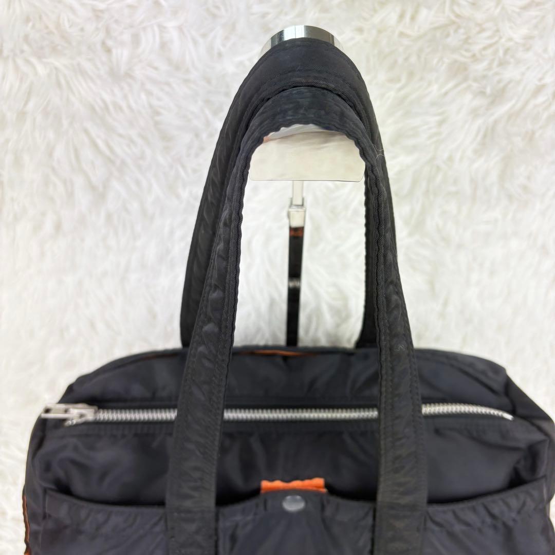 【極美品】ポーター　ミニボストンバッグ　筒形　タンカー　黒