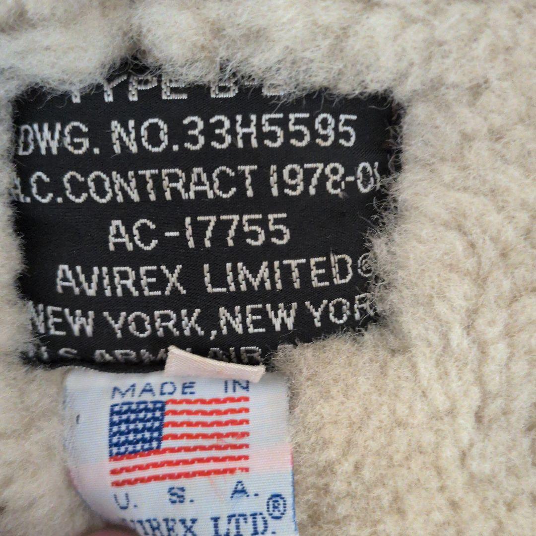 レザー シアリング ミリタリージャケット B3 ムートン アメカジ AVIREX