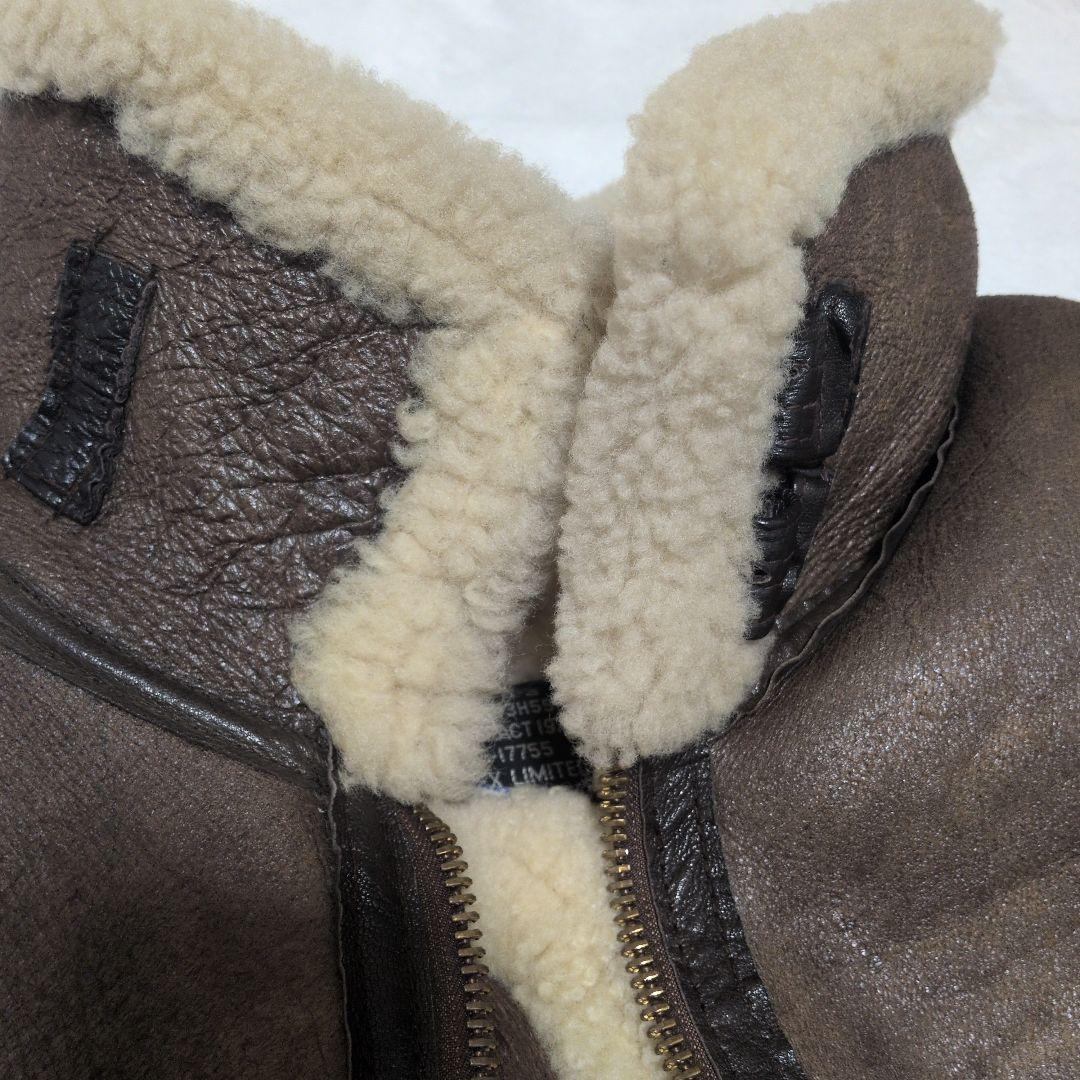 レザー シアリング ミリタリージャケット B3 ムートン アメカジ AVIREX