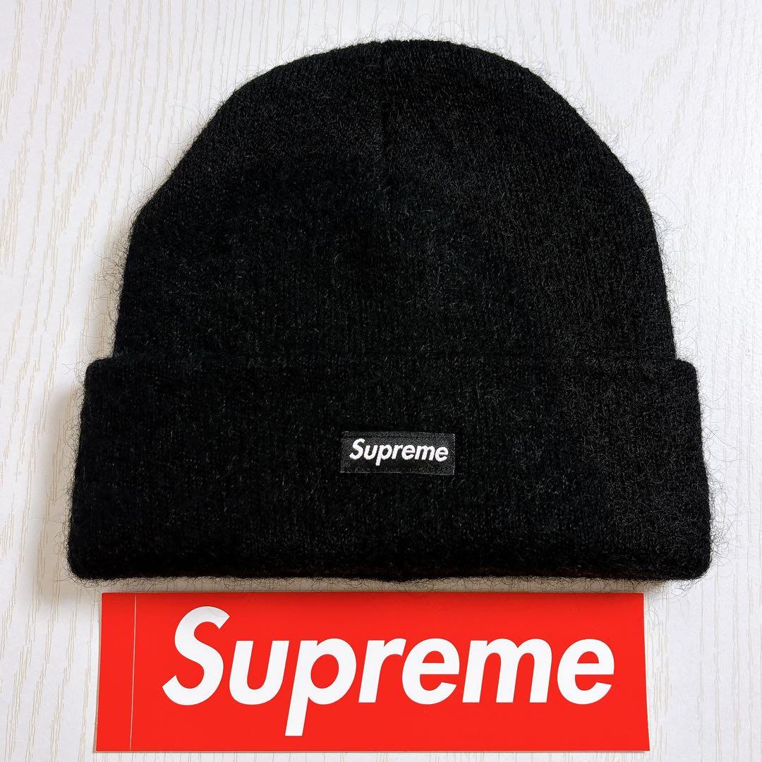 Supreme ニット帽　ビーニー　モヘア　mohair ブラック　黒　野村周平