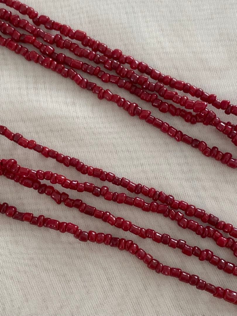 赤珊瑚　血赤珊瑚　ロングネックレス