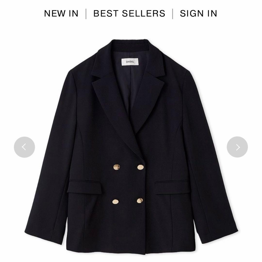 新品SNIDEL メタルボタンテーラードジャケット ネイビー