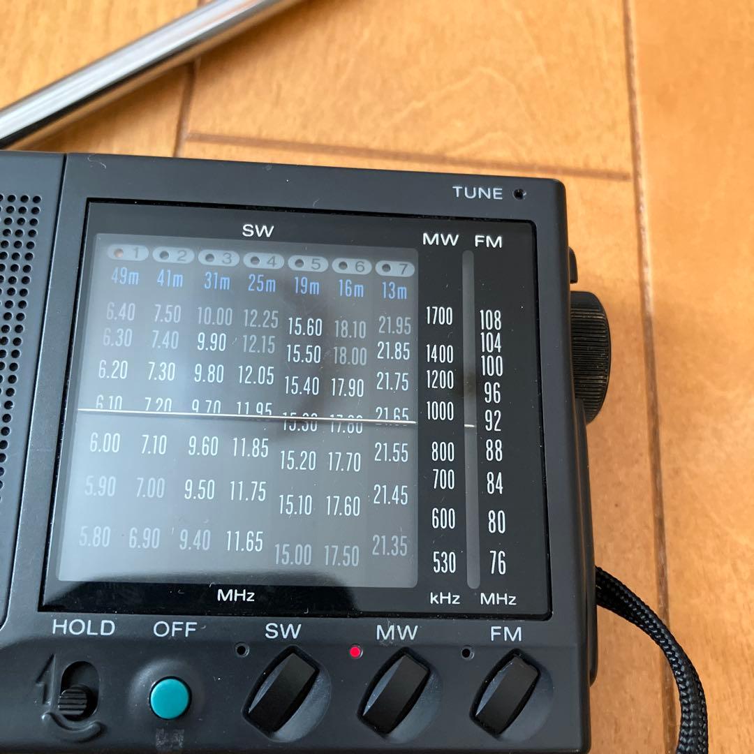 SONY ICF-SW22 9バンドポータブルラジオ 美品　ラジオ受信確認済み
