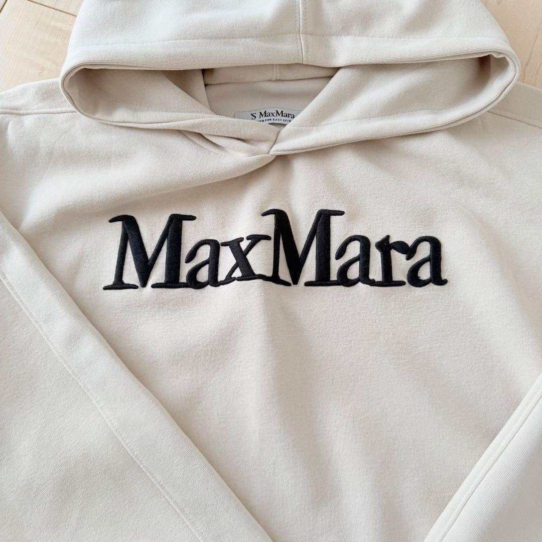 ♡*様 'S MAX MARA　エスマックスマーラ　ロゴ刺繍 フーディー パーカ