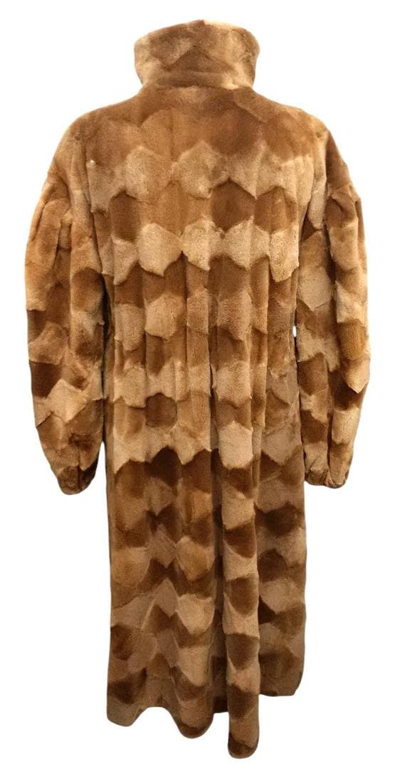 vertfonce’　毛皮　ファー　ロングコート　パターン付き　ロングコート