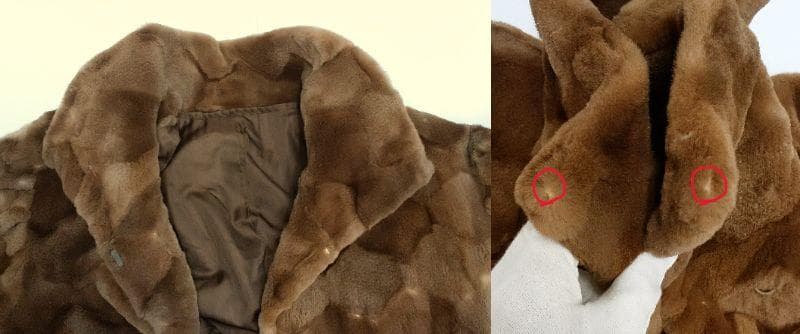 vertfonce’　毛皮　ファー　ロングコート　パターン付き　ロングコート