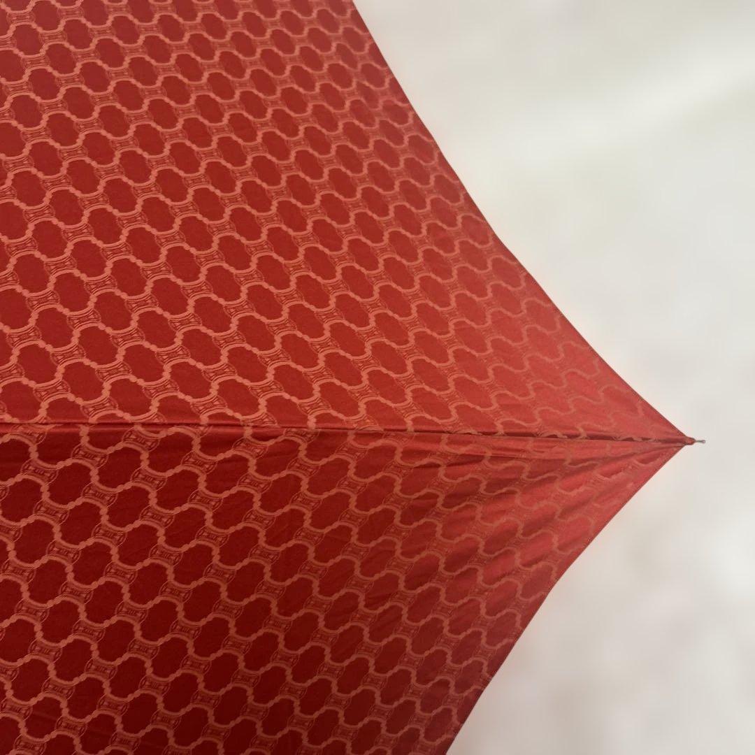 ✨未使用・タグ付き✨セリーヌ CELINE マカダム 総柄 折り畳み傘 ボルドー