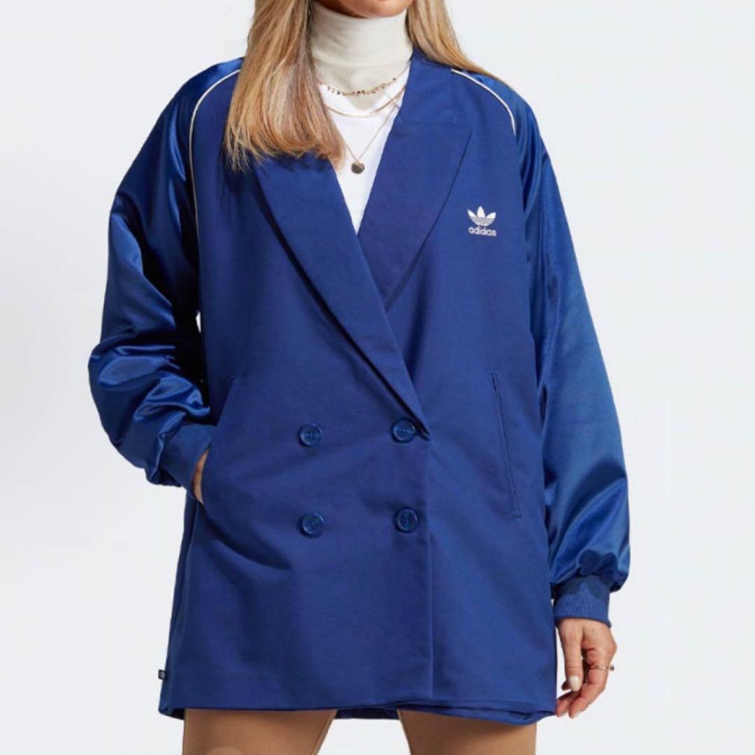 adidas アディダス カレッジブレザー ジャケット 青 M タグ付き