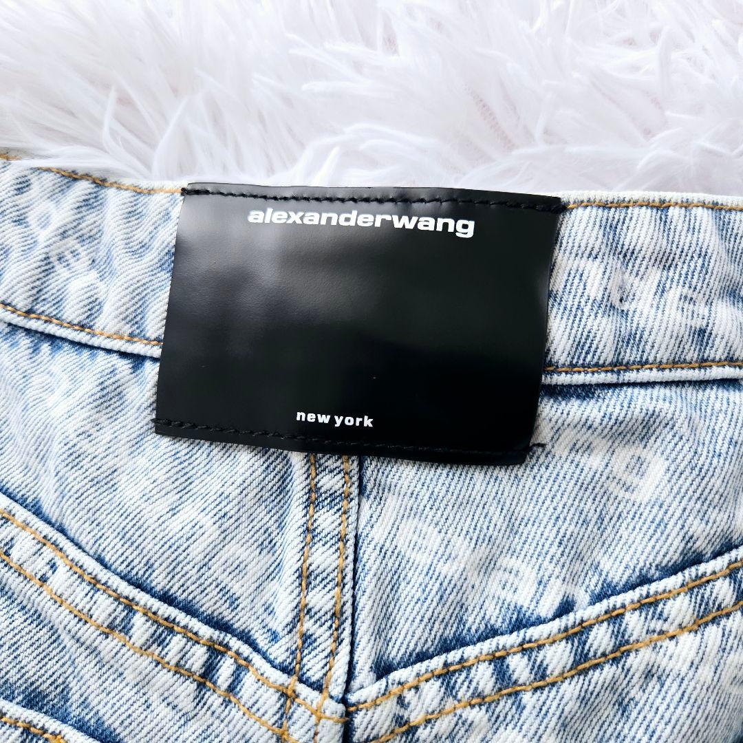 Alexander Wang Bite ショートパンツ 24 ブルー ロゴ