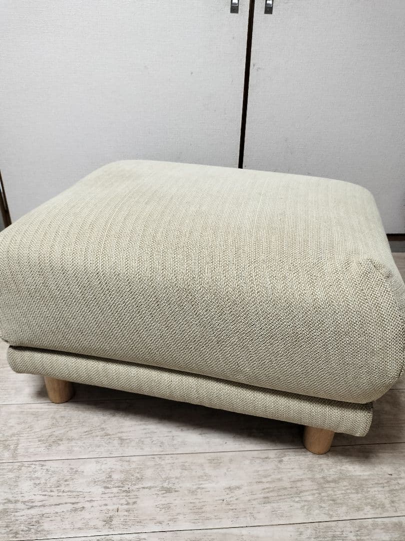 無印良品　オットマン・フェザー・ポケットコイル　カバー付