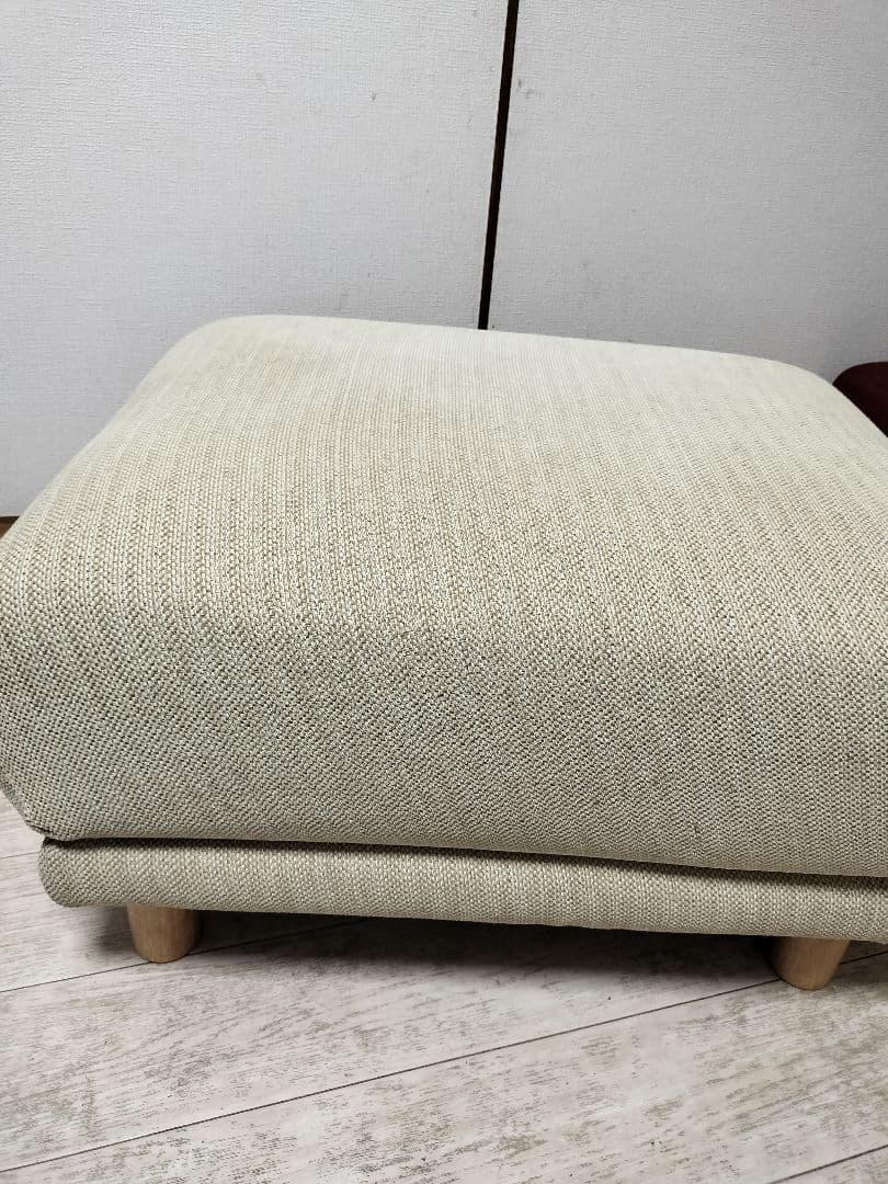 無印良品　オットマン・フェザー・ポケットコイル　カバー付