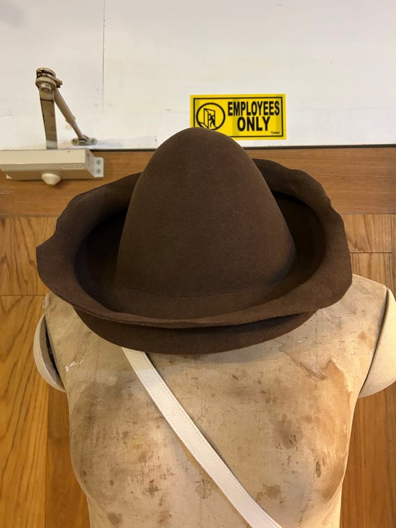COMME des GARCONSギャルソン ブラウン ウール フェルトハット