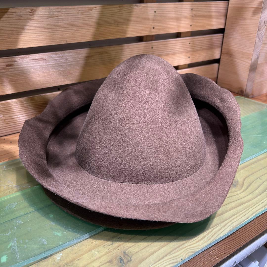 COMME des GARCONSギャルソン ブラウン ウール フェルトハット