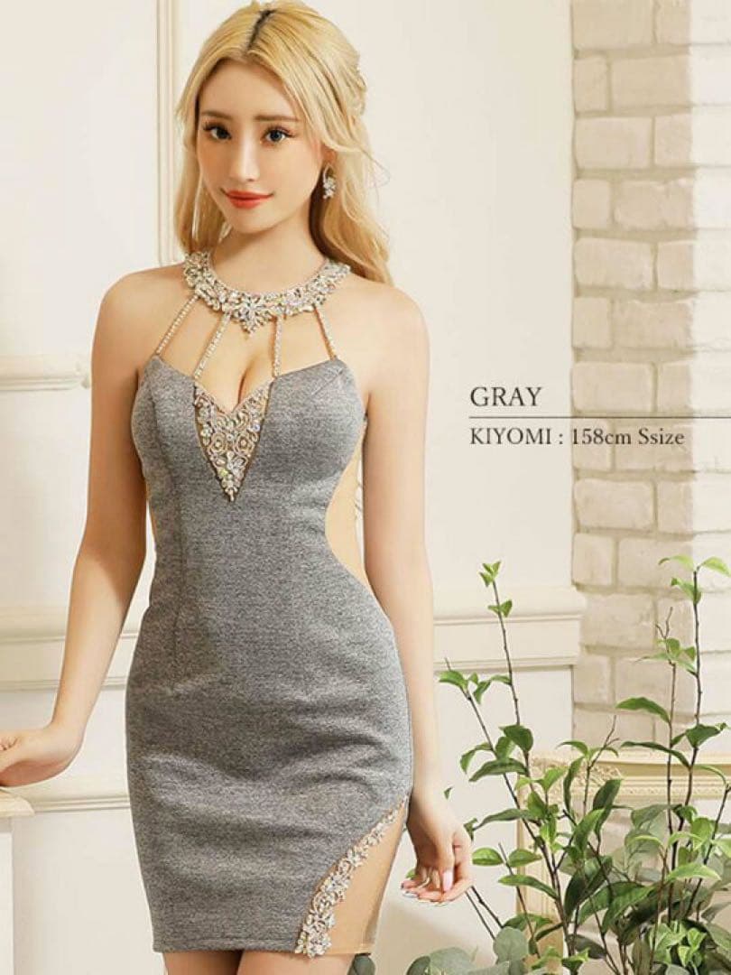 AngelR エンジェルアール キャバクラ ドレス ビジュー ホルターネック