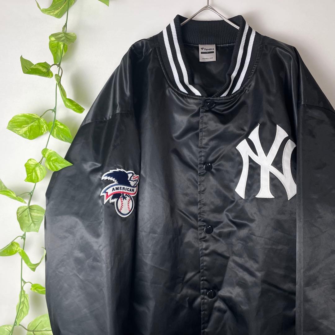 極美品✨2XL✨ニューヨークヤンキース MLB スタジャン 黒 ブラック