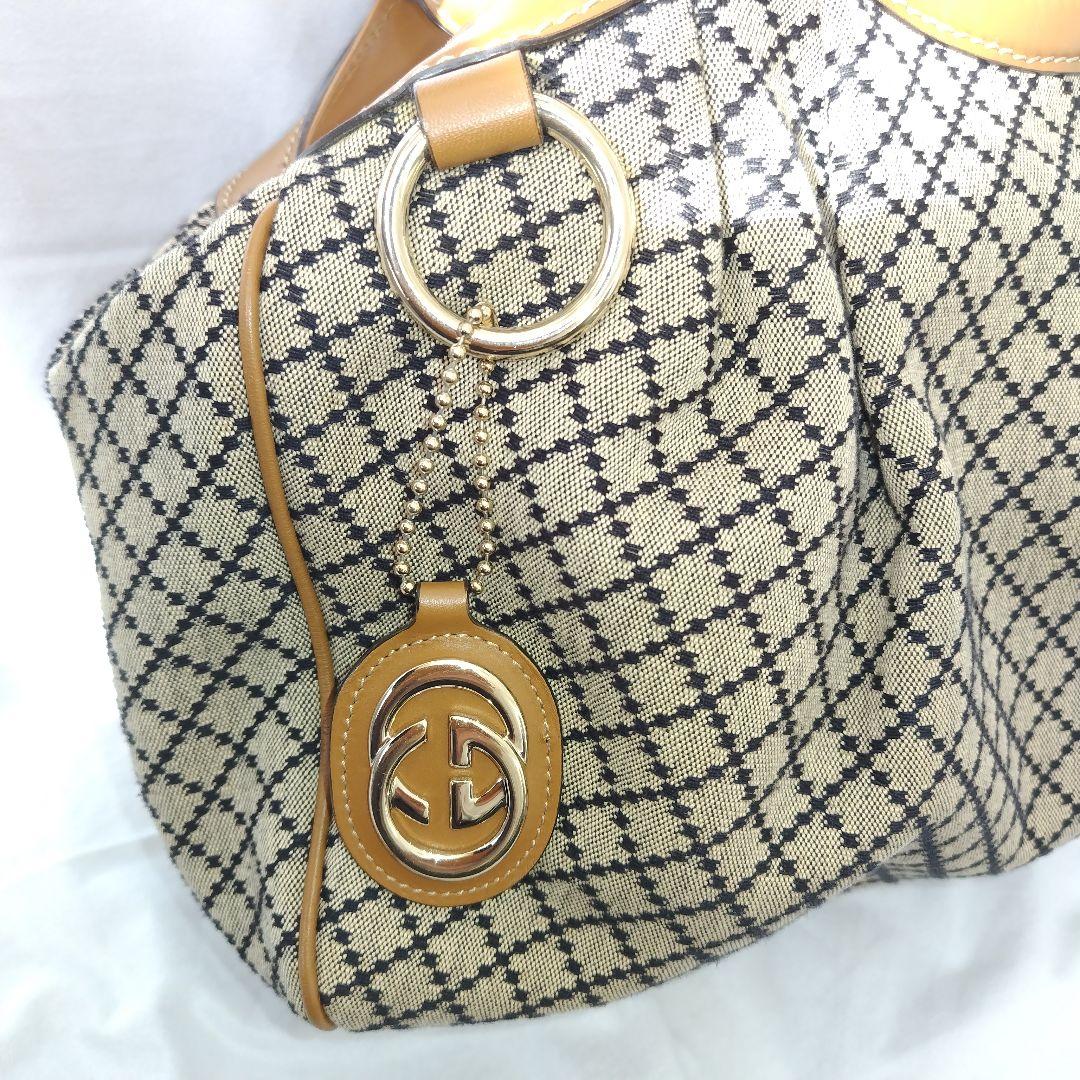 【本日2/8限定値下げ】GUCCI ダイヤモンドパターン ハンドバッグ