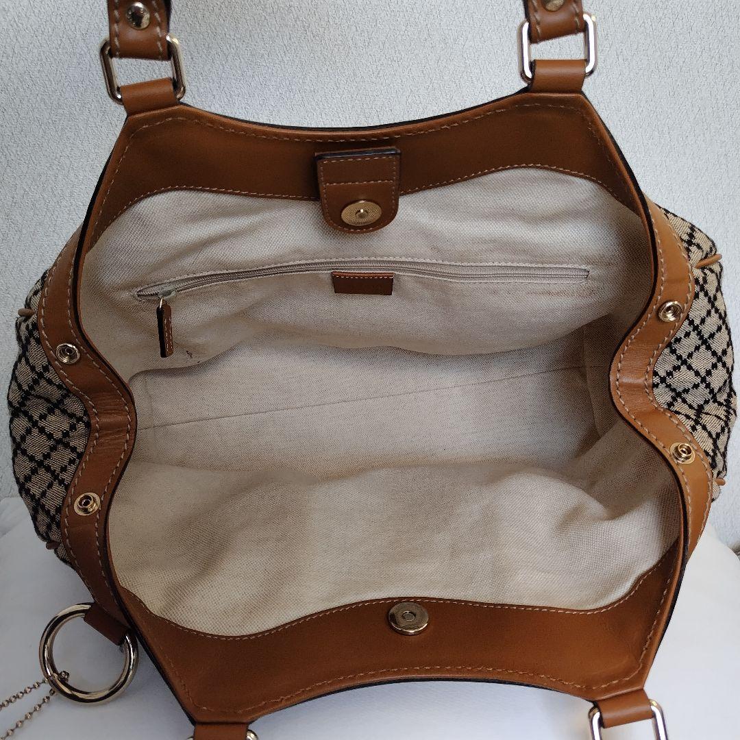 【本日2/8限定値下げ】GUCCI ダイヤモンドパターン ハンドバッグ