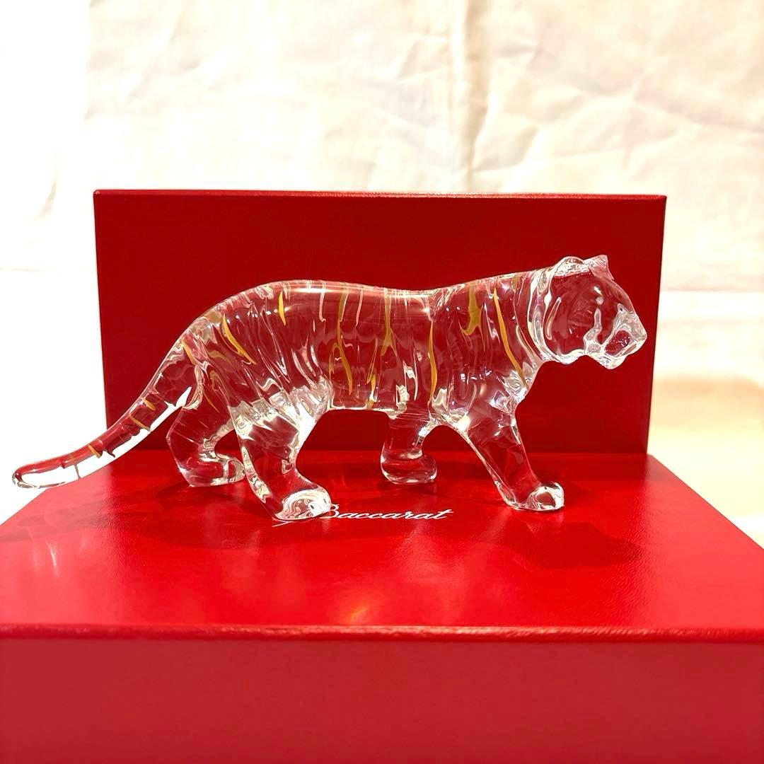 美品　バカラ クリスタル 干支 寅 トラ タイガー とら 寅 クリア