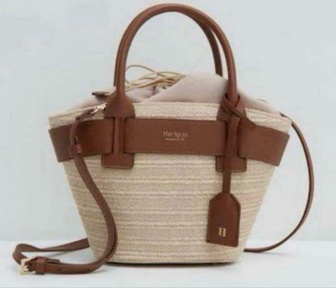 Her lip to かごバッグ mini ブラウン