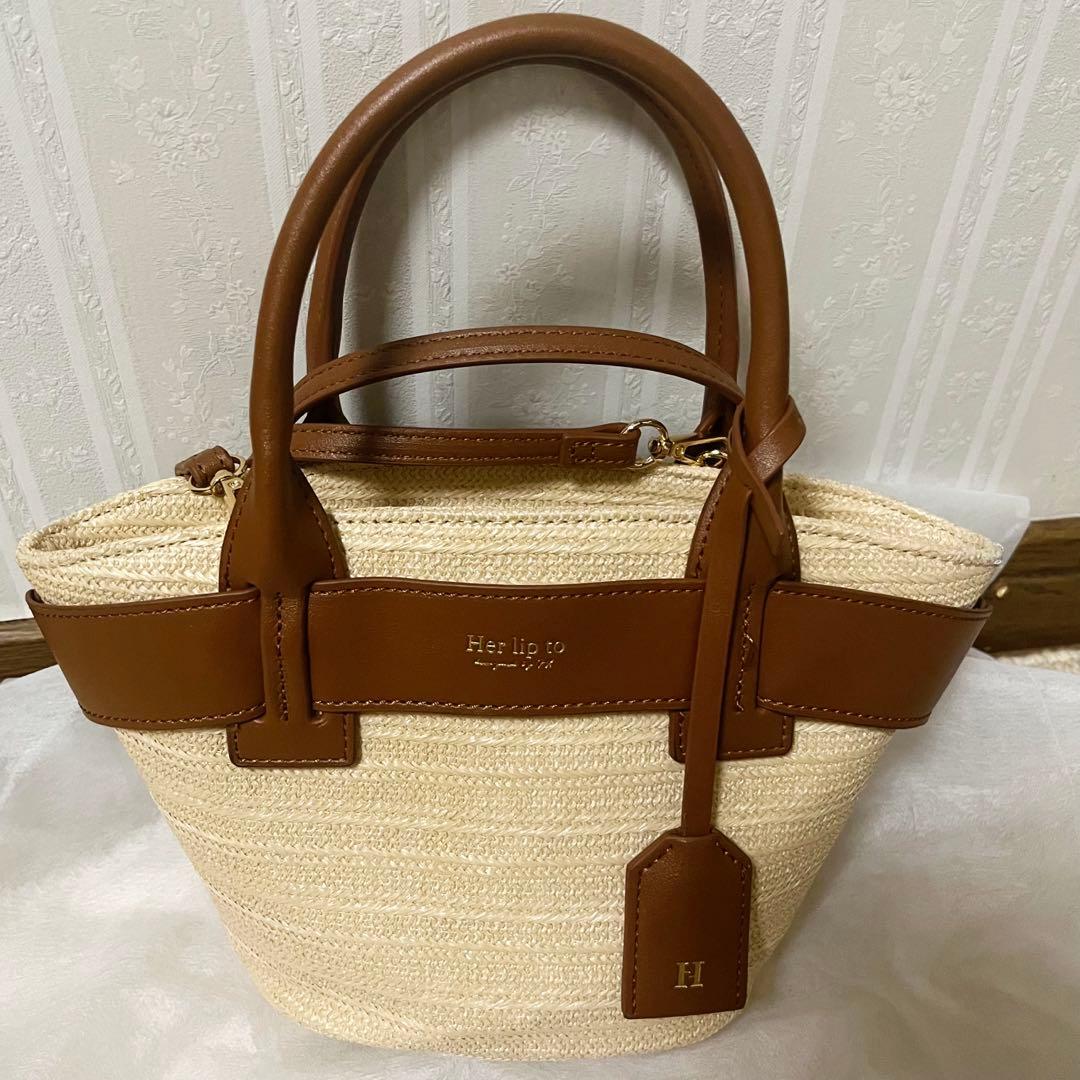 Her lip to かごバッグ mini ブラウン
