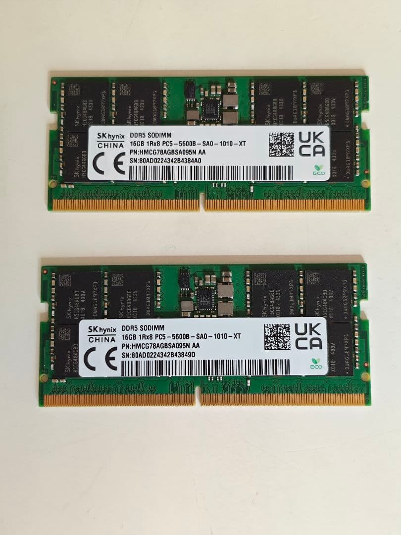 ノートPC用メモリ SO-DIMM DDR5 5600MHz 32GB