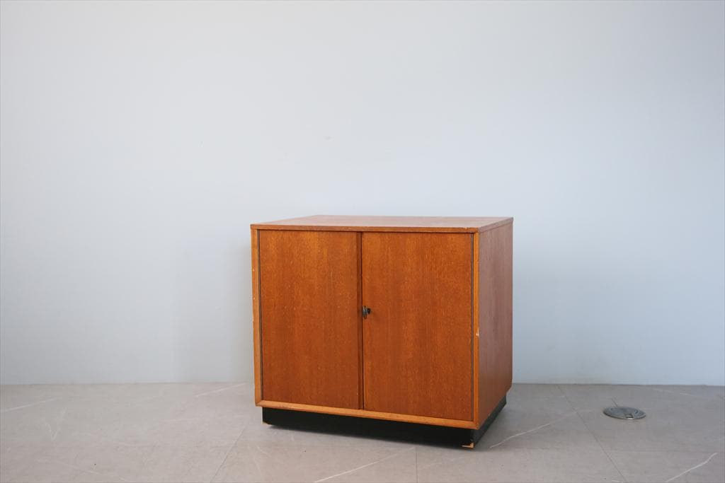 英国アンティークチーク古木キャビネット/木製キッチン収納/飾り棚(91-220)