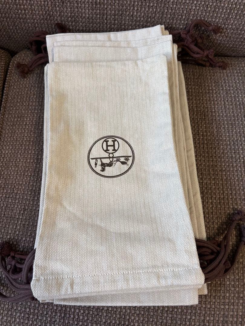 正規品 美品エルメス保存袋巾着袋　靴袋 シューズなど入れ8セット（16枚）