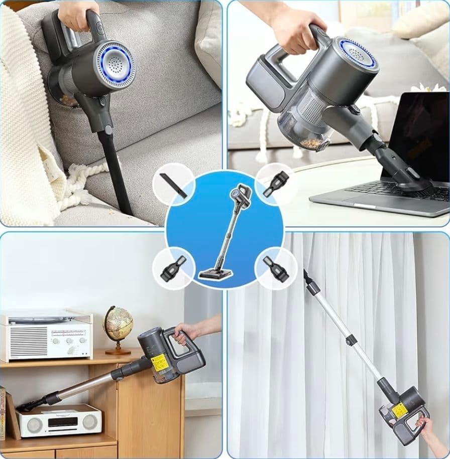 コードレス掃除機 75000pa 自立式 伸縮型 スティック ハンディクリーナー