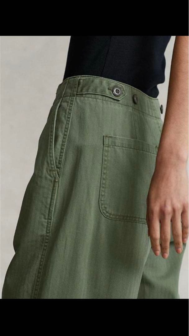 お値下げ【ポロラルフローレン】コットンヘリンボーンキャロットパンツ