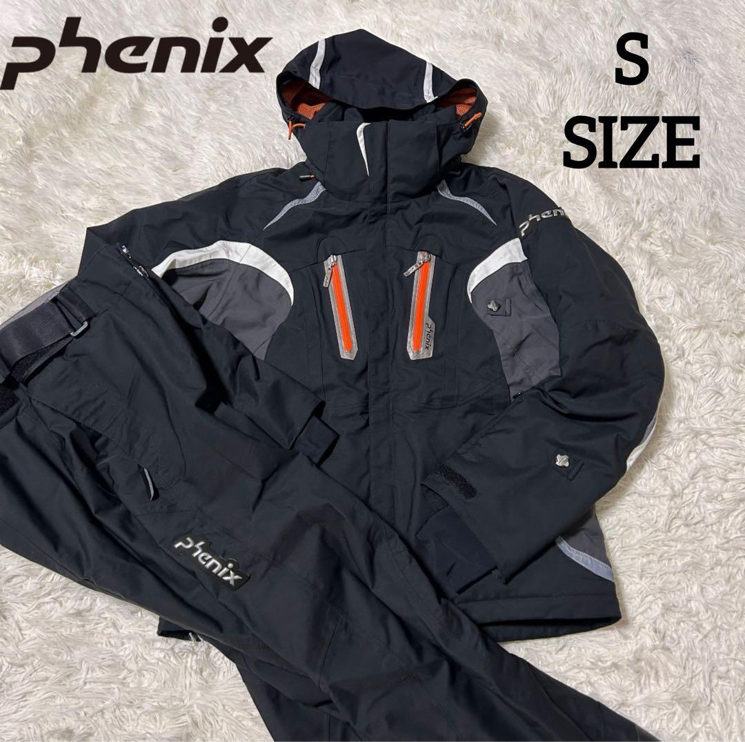 【美品】phenix フェニックス スキーウェア 上下 黒 レディース メンズS