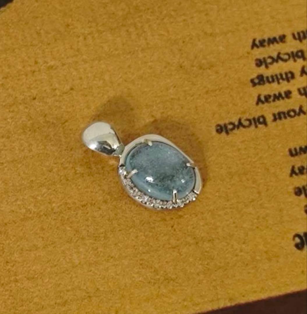 agete アガット <3月誕生石> シルバーアクアマリンチャーム