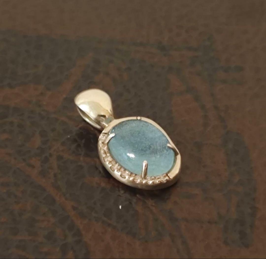 agete アガット <3月誕生石> シルバーアクアマリンチャーム