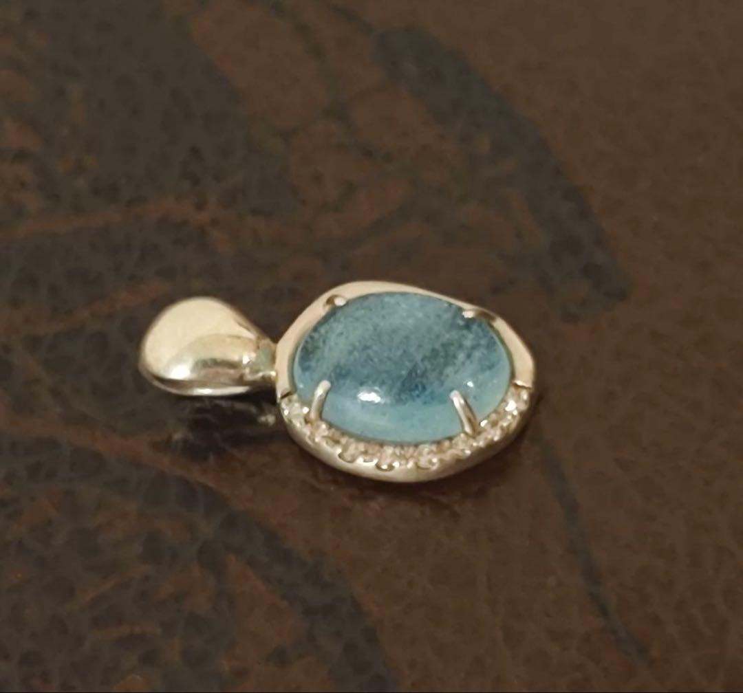 agete アガット <3月誕生石> シルバーアクアマリンチャーム