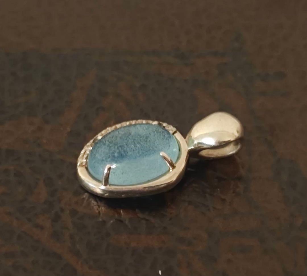 agete アガット <3月誕生石> シルバーアクアマリンチャーム