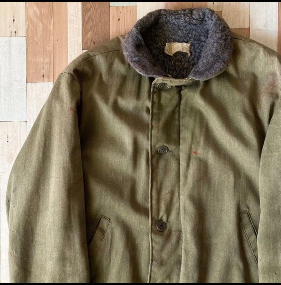 60s ヴィンテージ N-1 デッキジャケット 民間用 ボアジャケット グリーン