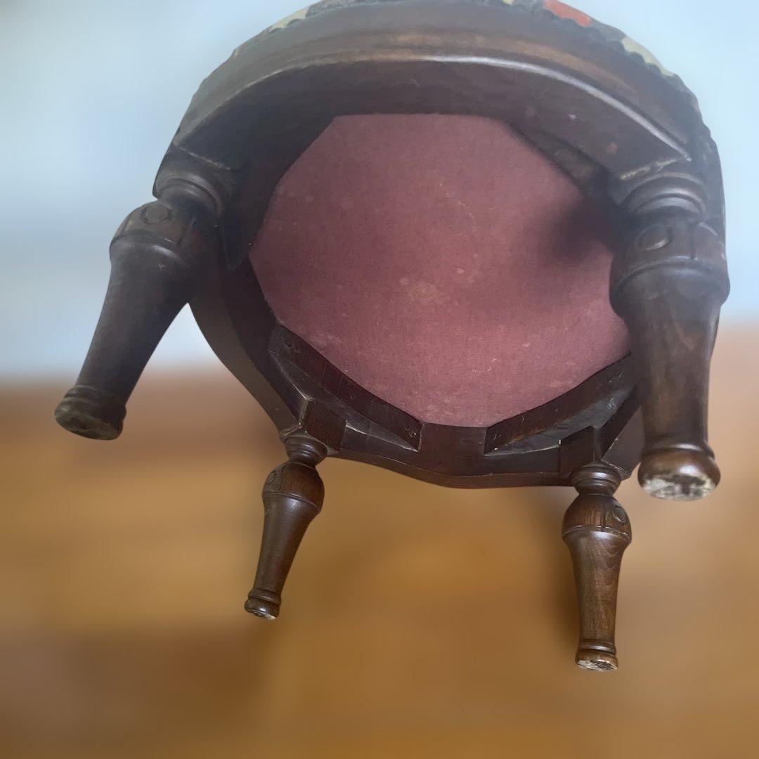 オールドキリムベンチスツール　椅子　昭和ヴィンテージ