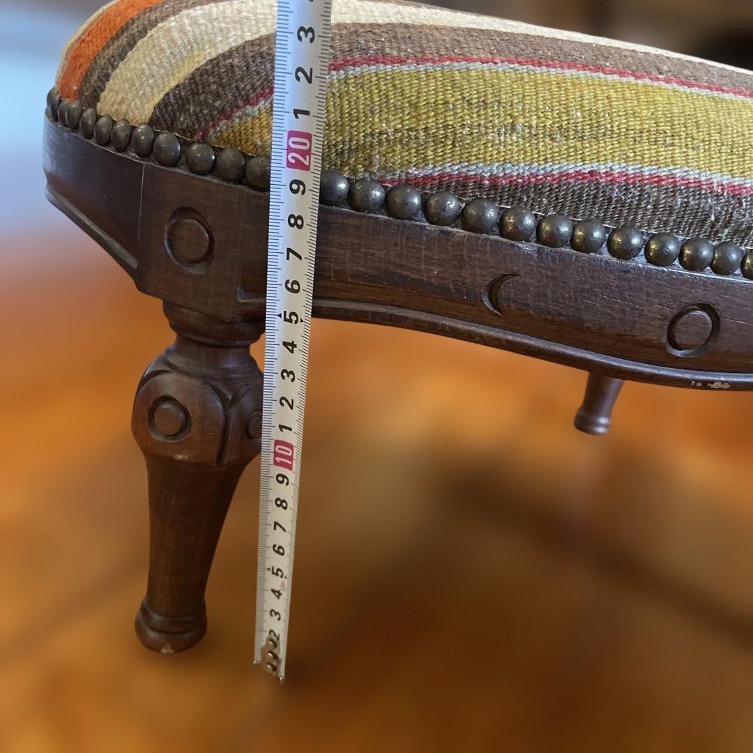 オールドキリムベンチスツール　椅子　昭和ヴィンテージ