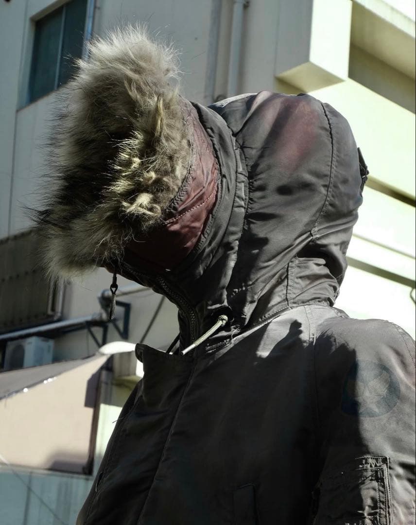 N3B 当時物 実物 ミリタリージャケット コヨーテファー付き