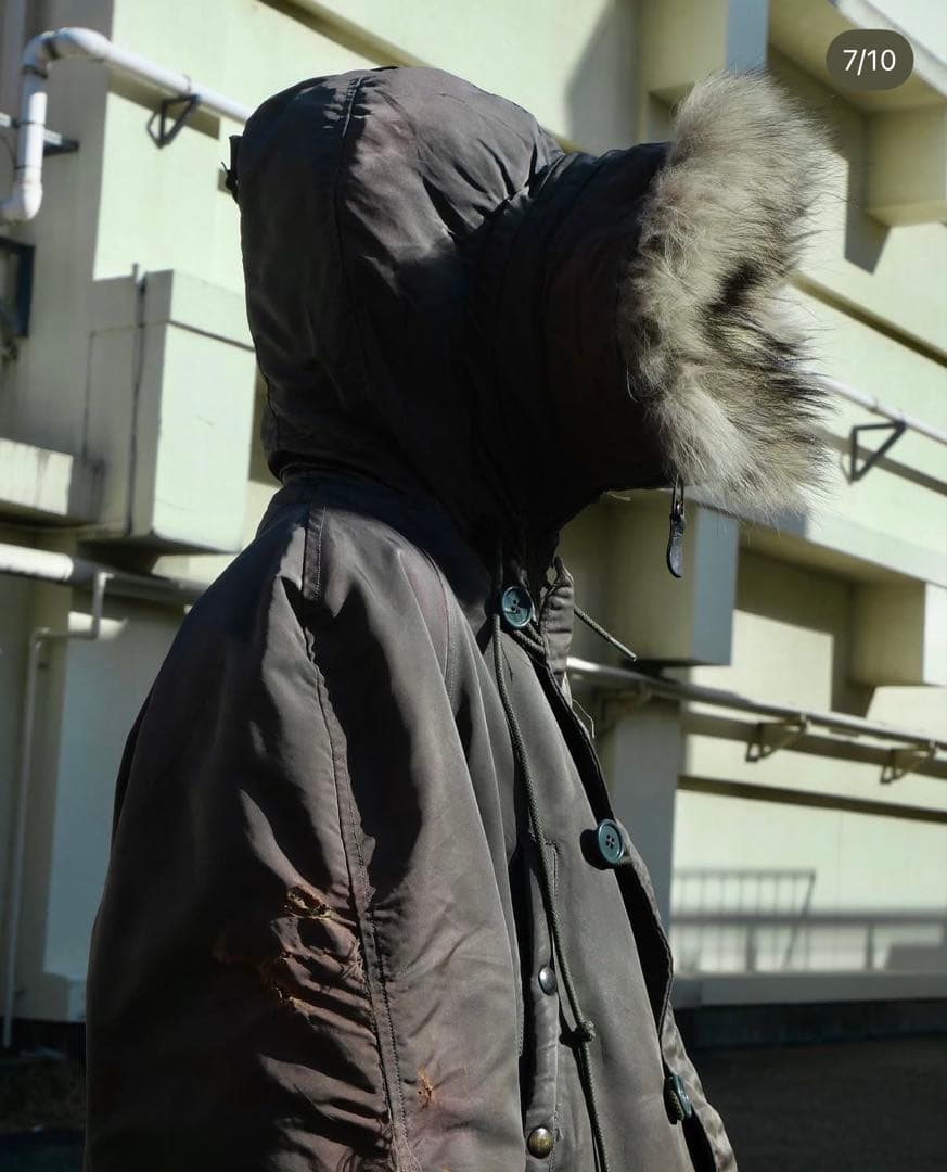 N3B 当時物 実物 ミリタリージャケット コヨーテファー付き