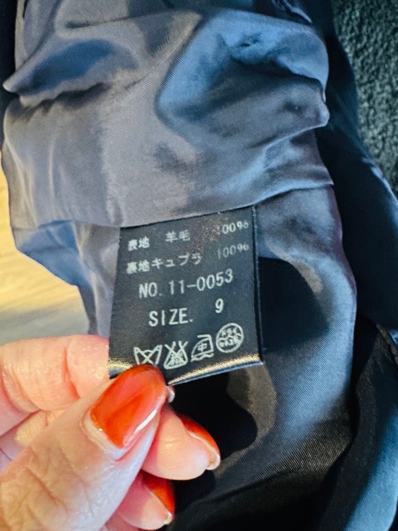 お受験　ワンピーススーツ　ワンピ11号　ジャケット9号ネイビー　ヌーヴコンフィニ