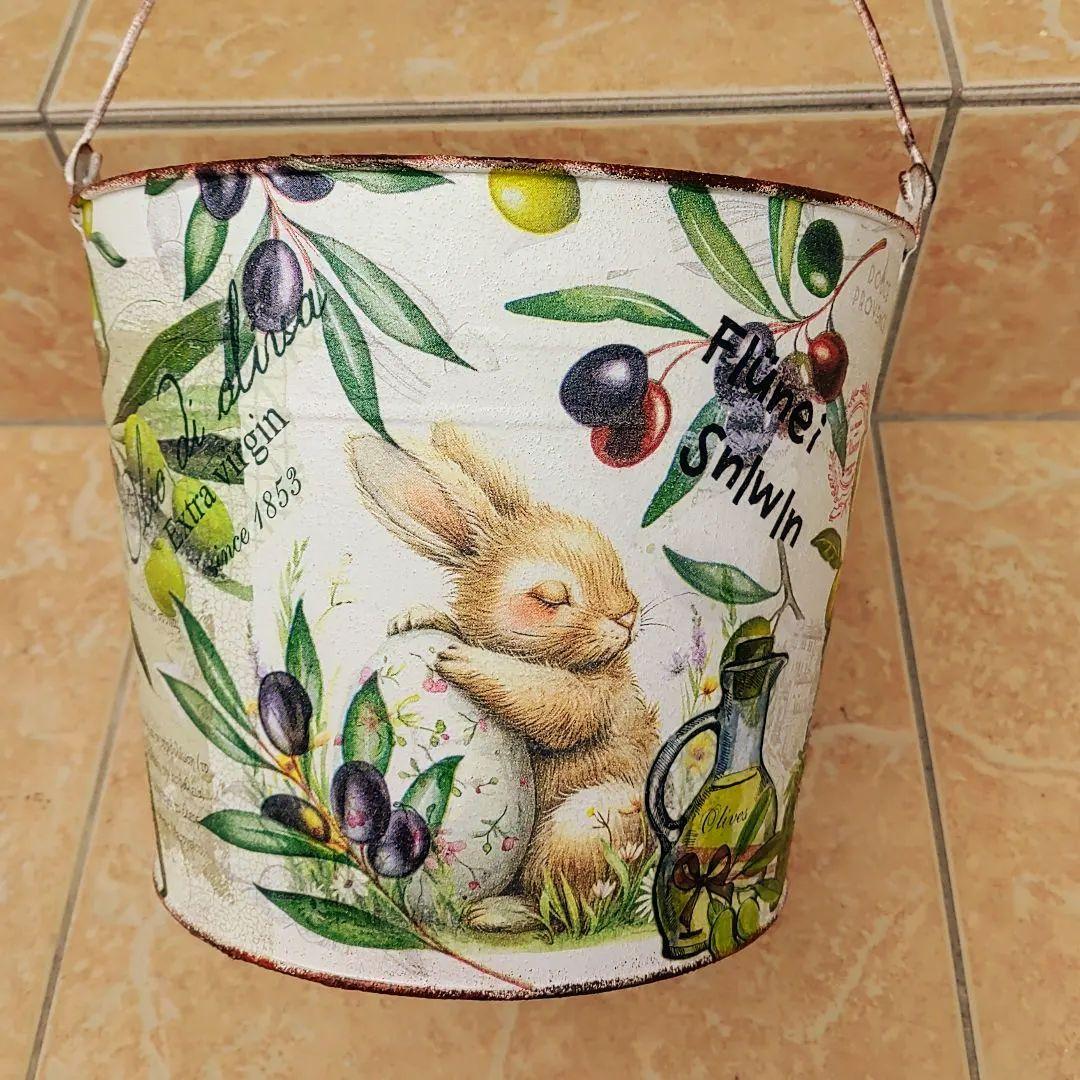 ☆MIRI☆様　　ソフトバスケット　白たまごのうさぎさんwhite flower