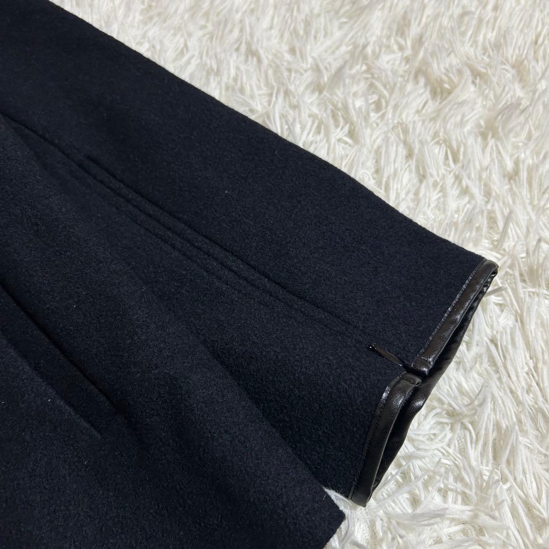 新品タグ付✨冬春に◎23区 2023年モデル ウール混ノーカラーアウター コート