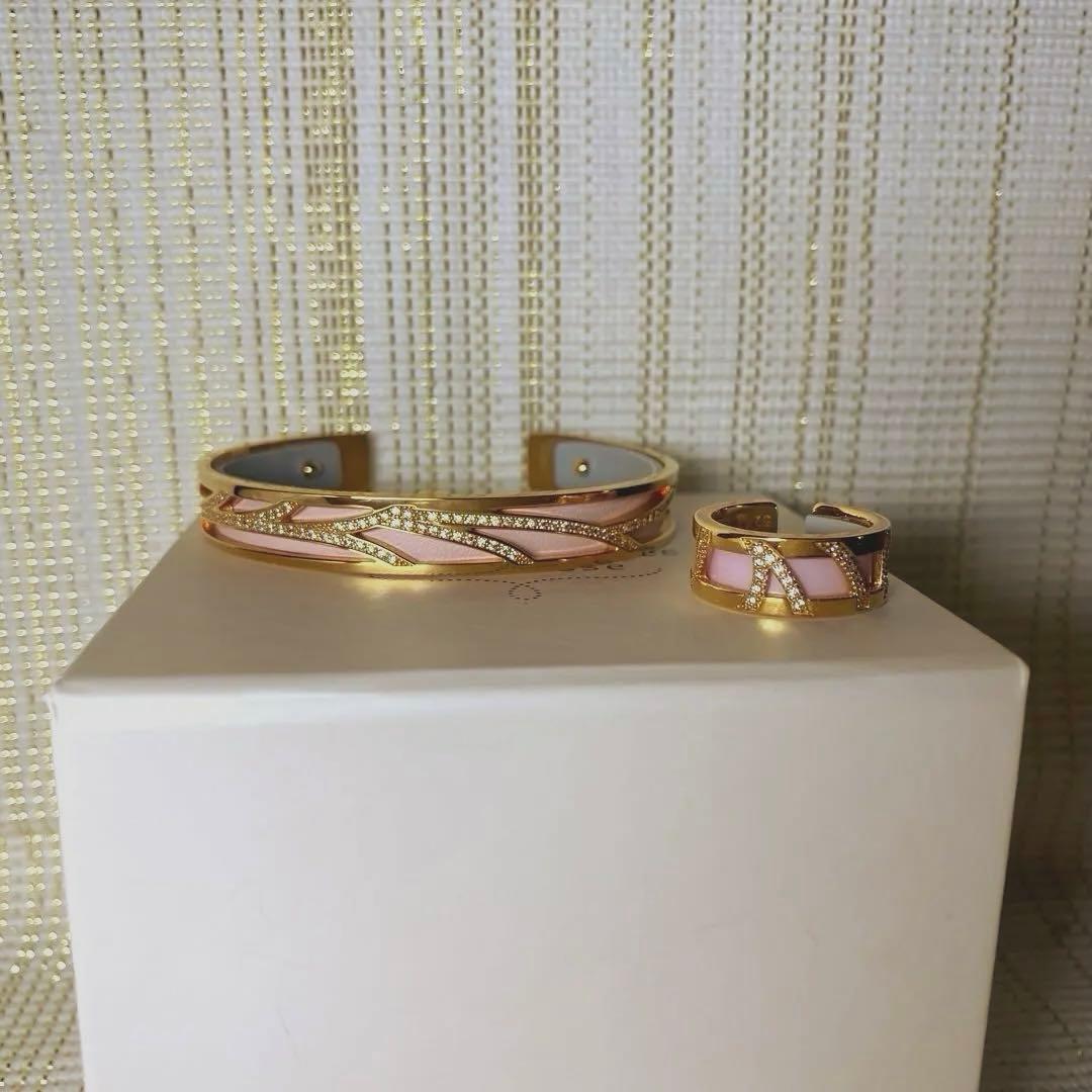 3way使用可能❣️ルジョルジェット　ピンクゴールド　バングル リング セット