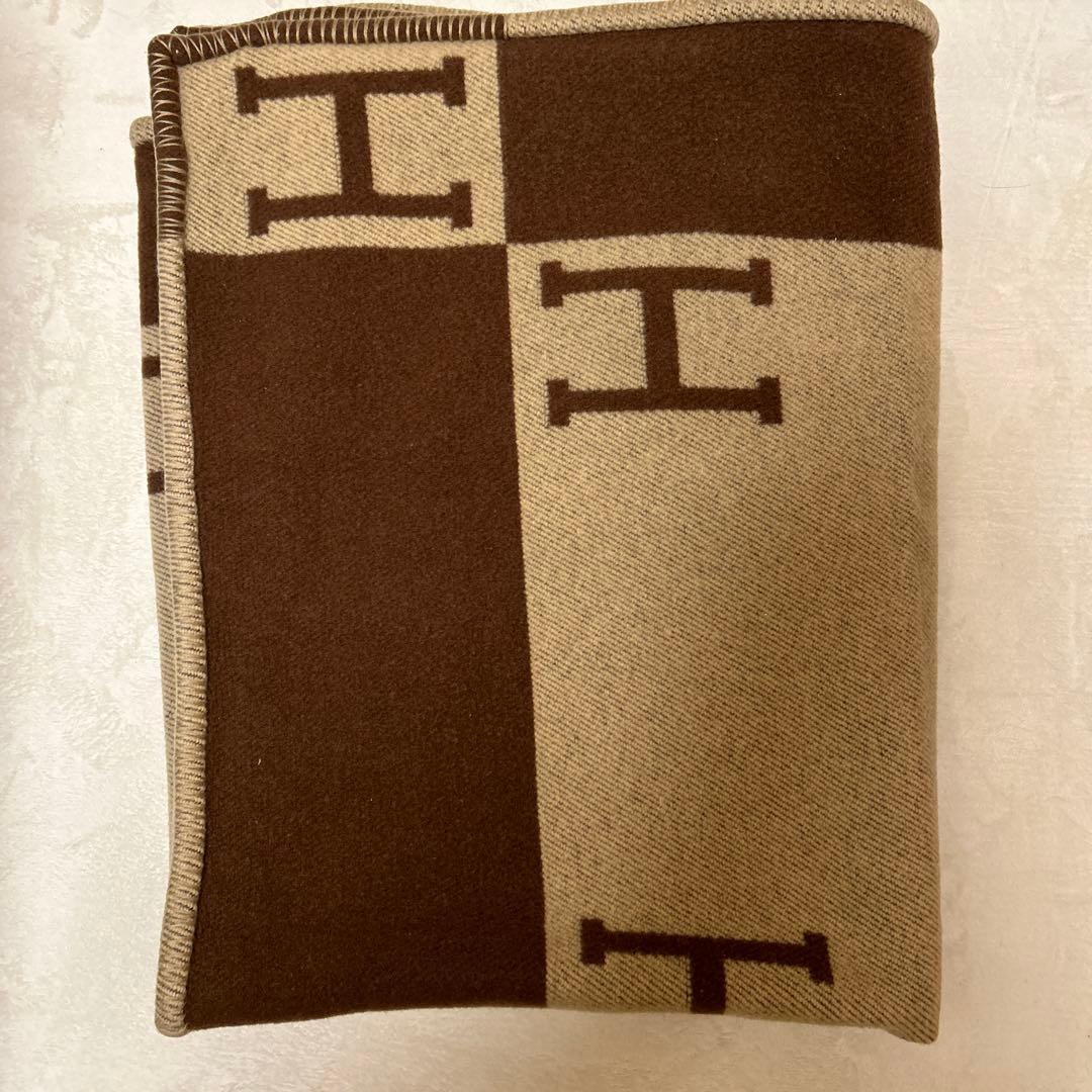 HERMÉS ウールカシミヤブランケット